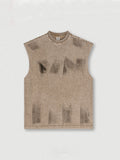 Men's Retro Distressed Loose Casual Vest