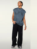 Men's Retro Distressed Loose Casual Vest