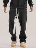 Men's Contrast Color Stitching Sports Straight Leg Pants