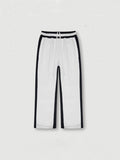 Men's Contrast Color Stitching Sports Straight Leg Pants