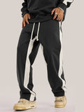 Men's Contrast Color Stitching Sports Straight Leg Pants