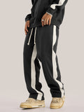 Men's Contrast Color Stitching Sports Straight Leg Pants