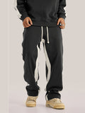 Men's Contrast Color Stitching Sports Straight Leg Pants