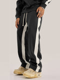 Men's Contrast Color Stitching Sports Straight Leg Pants