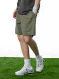 Short de sport de loisirs en plein air uni pour hommes