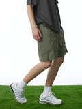 Short de sport de loisirs en plein air uni pour hommes