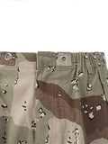 Lockere Cargohose mit Karomuster und Camouflage-Muster für Herren