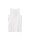 Plain Crewneck Hole Tassel Tank Top