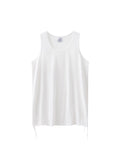 Plain Crewneck Hole Tassel Tank Top