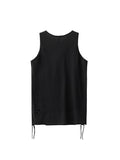 Plain Crewneck Hole Tassel Tank Top