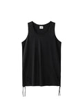 Plain Crewneck Hole Tassel Tank Top