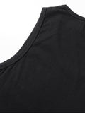 Plain Crewneck Hole Tassel Tank Top