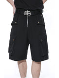 Men's Zippered Multi Pocket Loose Shorts