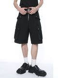 Men's Zippered Multi Pocket Loose Shorts