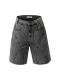 Men's Straight Washed Denim Shorts