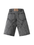 Men's Straight Washed Denim Shorts