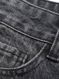 Short en jean délavé effet vieilli pour hommes