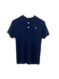 Plain casual POLO collar Short Sleeve Knits