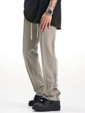 Men's zippered ankle casual Straight Leg Pants