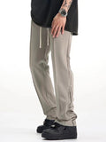 Men's zippered ankle casual Straight Leg Pants