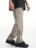 Men's zippered ankle casual Straight Leg Pants