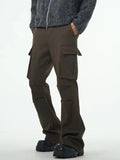 Pantalon cargo froncé multi-poches pour hommes