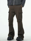 Pantalon cargo froncé multi-poches pour hommes