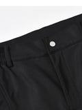 Pantalon cargo décontracté plissé aux genoux pour hommes