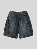 Men's Vintage Washed Loose Denim Shorts