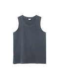 Tanktop mit verwaschenem Used-Look und Schlitz am Saum