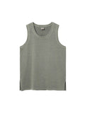 Tanktop mit verwaschenem Used-Look und Schlitz am Saum