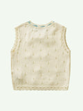 Retro Ribbon Bow Knitted Tank Top