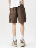 Men's Plain Casual Big Pocket Shorts