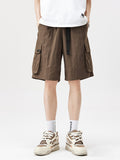 Men's Plain Casual Big Pocket Shorts