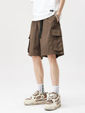 Men's Plain Casual Big Pocket Shorts