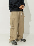 Men's Plain Multi Pocket Loose Cargo Pants