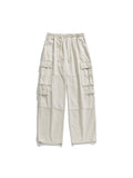 Pantalon cargo ample uni multi-poches pour hommes