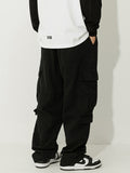 Men's Plain Multi Pocket Loose Cargo Pants