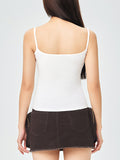 Plain Crewneck Slim Cami Top