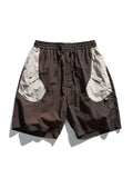 Men's Contrast Color Patchwork Workwear Shorts