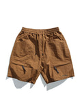 Men's Plain Multi Pocket Loose Casual Shorts