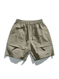 Men's Plain Multi Pocket Loose Casual Shorts