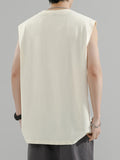 Men's Letter Print Loose Casual Vest