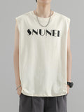 Men's Letter Print Loose Casual Vest