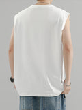 Men's Letter Print Loose Casual Vest