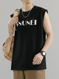 Men's Letter Print Loose Casual Vest