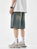 Men's Washed Loose Casual Denim Shorts