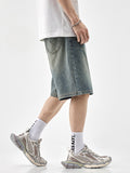 Lockere, lässige Jeansshorts für Herren im Washed-Look