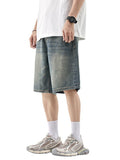 Men's Washed Loose Casual Denim Shorts