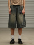 Men's Vintage Washed Casual Loose Shorts